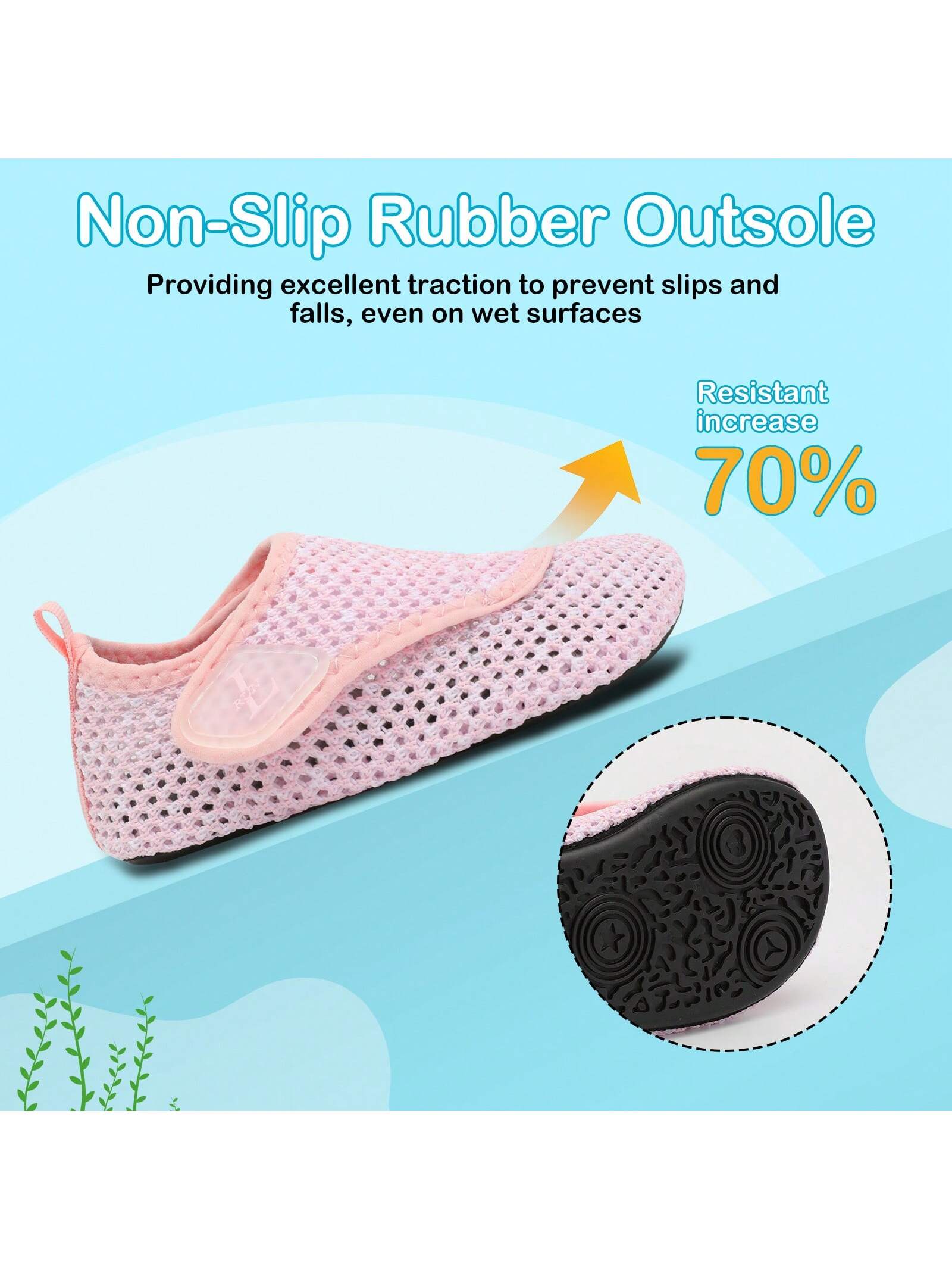 Kids Adjustable Strap Aquatic Shoes- Lightweight, Comfortable And Breathable, Perfect For Spring And Summer, Suitable For Casual, Beach, Swimming