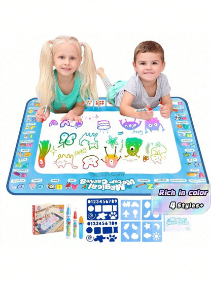 Kids Toys Water Doodle Mat: Dinosaur Painting Coloring Pad For Toddlers Aqua Magic Drawing Board Toddler Arts And Crafts Christmas Birthday Gifts(Colors And Some Accessories Are Sent Randomly)