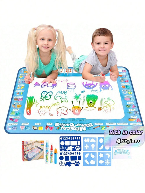 Kids Toys Water Doodle Mat: Dinosaur Painting Coloring Pad For Toddlers Aqua Magic Drawing Board Toddler Arts And Crafts Christmas Birthday Gifts(Colors And Some Accessories Are Sent Randomly)