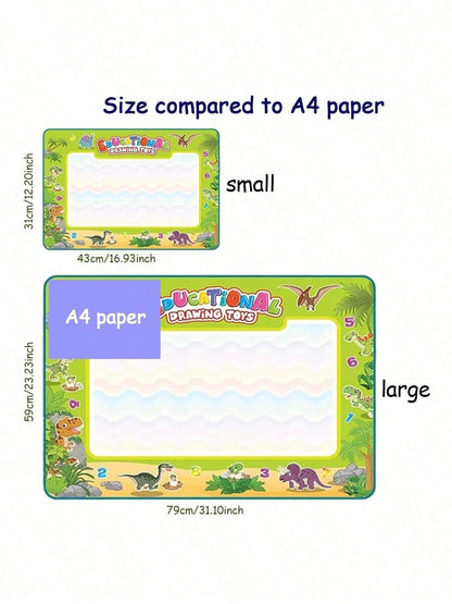 Kids Toys Water Doodle Mat: Dinosaur Painting Coloring Pad For Toddlers Aqua Magic Drawing Board Toddler Arts And Crafts Christmas Birthday Gifts(Colors And Some Accessories Are Sent Randomly)
