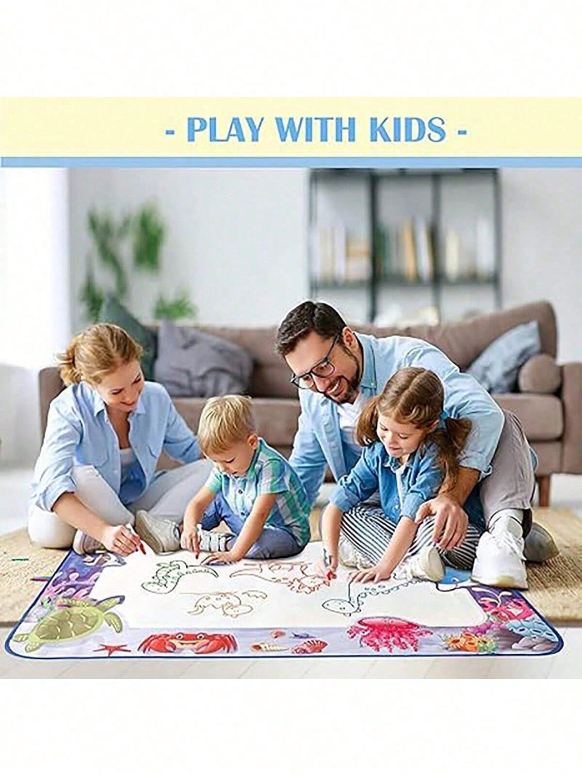 Kids Toys Water Doodle Mat: Dinosaur Painting Coloring Pad For Toddlers Aqua Magic Drawing Board Toddler Arts And Crafts Christmas Birthday Gifts(Colors And Some Accessories Are Sent Randomly)