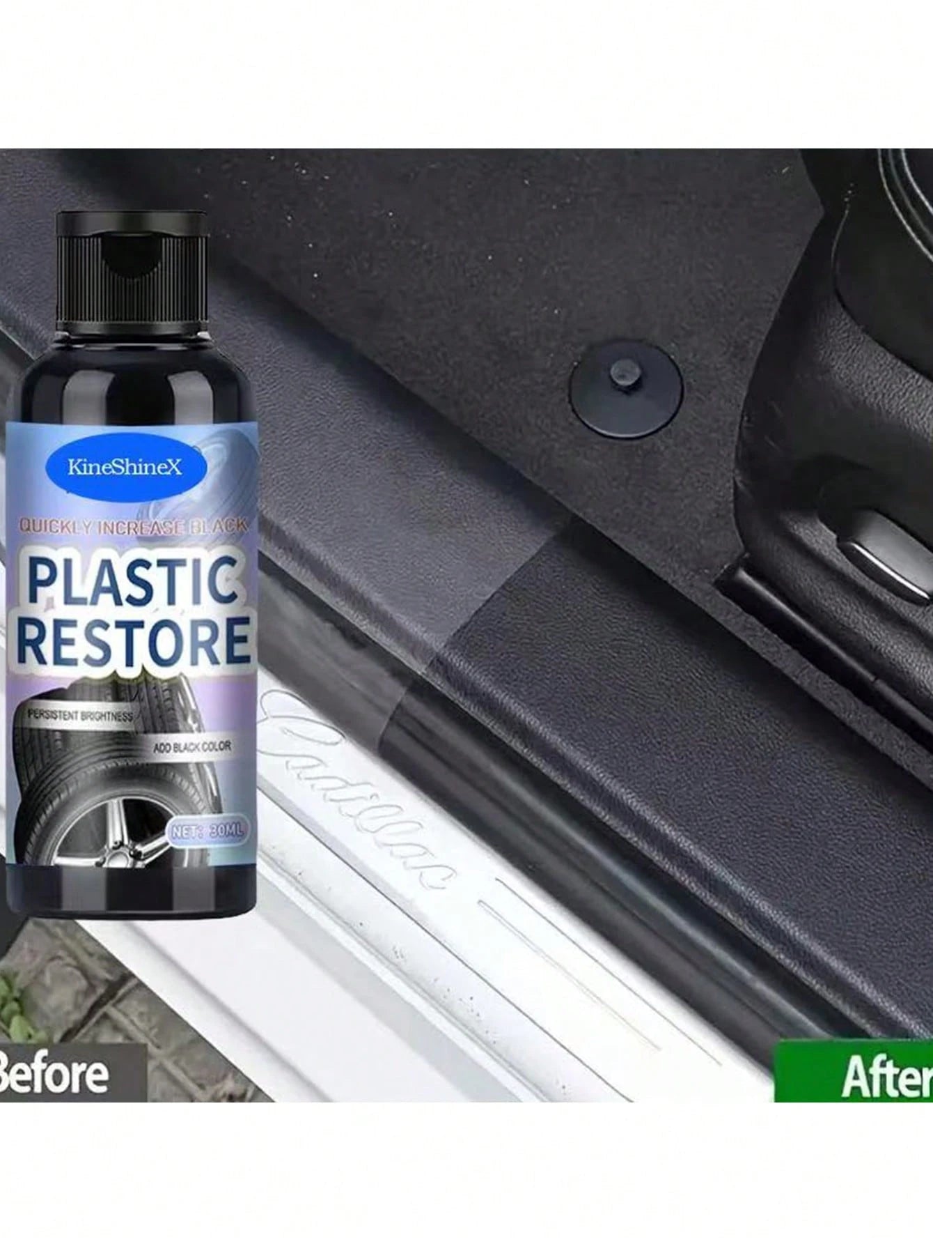 KineShineX Car Interior Polishing & Repair Paste, Suitable For Leather Seats, Dashboard, Center Console, Bumper And Plastic Parts, Scratch & Wear Repair Paste (New And Old Version Caps Shipped Randoml