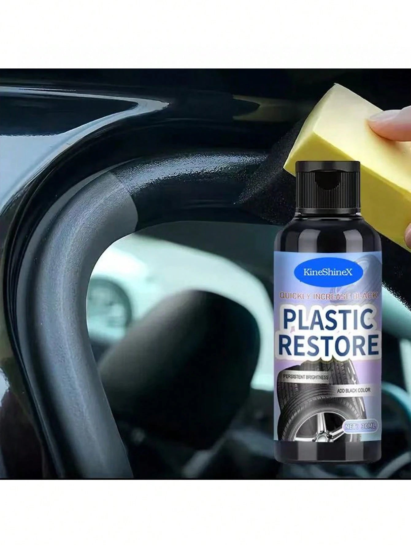 KineShineX Car Interior Polishing & Repair Paste, Suitable For Leather Seats, Dashboard, Center Console, Bumper And Plastic Parts, Scratch & Wear Repair Paste (New And Old Version Caps Shipped Randoml
