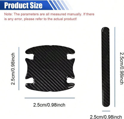 KPFILEH 8PCS Car Door Handle Bowl Sticker, Anti-Scratch Waterproof Auto Door Handle Bowl Protective Film, Universal Self-Adhesive Vehicle Exterior Protective Accessory For Car, SUV, Truck(CarbonFiber)