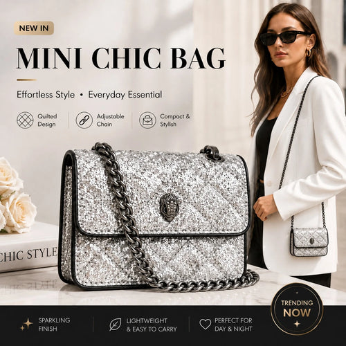 Kur T Geiger Luxury Quilted Mini Chain Crossbody Bag Versatile Shoulder Crossbody & Handheld Flap Bag Classic Flap Design Shoulder & Handbag