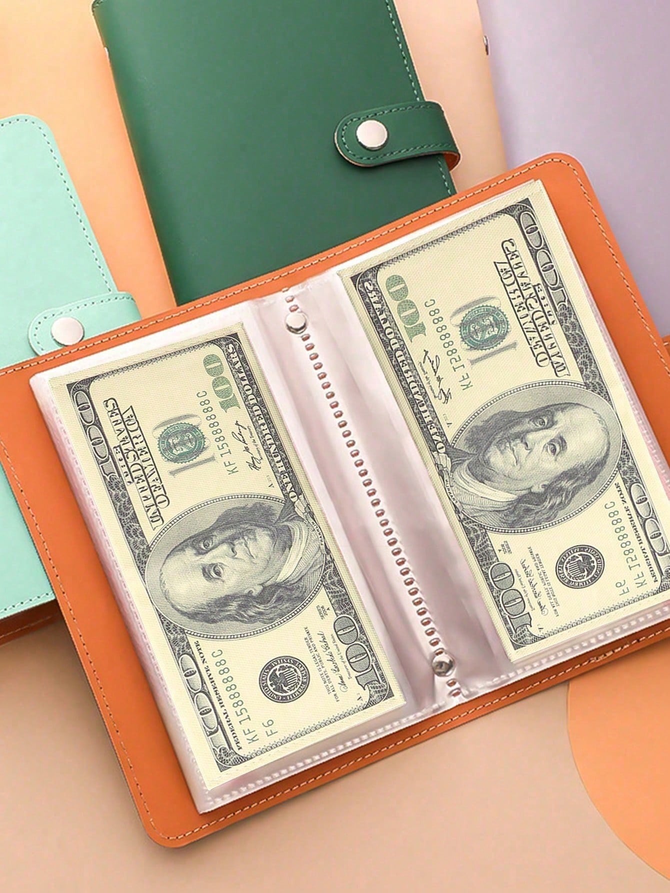 Large Capacity Cash Envelope Notebook With Banknote And Stamp Patterns, Envelope Challenge Binder, Envelope Savings Challenge Notebook, Envelope Savings Challenge Binder To Help You Achieve Your Savin