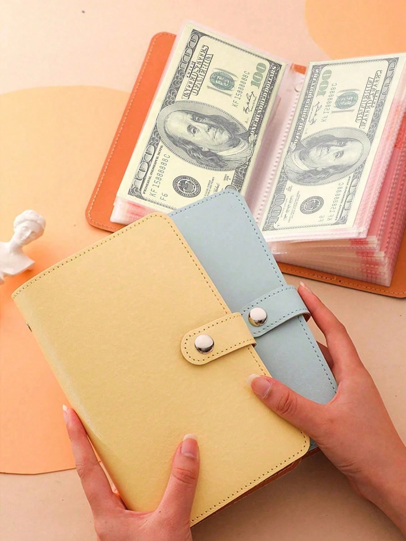Large Capacity Cash Envelope Notebook With Banknote And Stamp Patterns, Envelope Challenge Binder, Envelope Savings Challenge Notebook, Envelope Savings Challenge Binder To Help You Achieve Your Savin