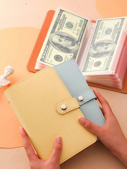 Large Capacity Cash Envelope Notebook With Banknote And Stamp Patterns, Envelope Challenge Binder, Envelope Savings Challenge Notebook, Envelope Savings Challenge Binder To Help You Achieve Your Savin