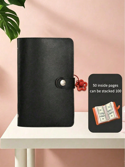 Large Capacity Cash Envelope Notebook With Banknote And Stamp Patterns, Envelope Challenge Binder, Envelope Savings Challenge Notebook, Envelope Savings Challenge Binder To Help You Achieve Your Savin