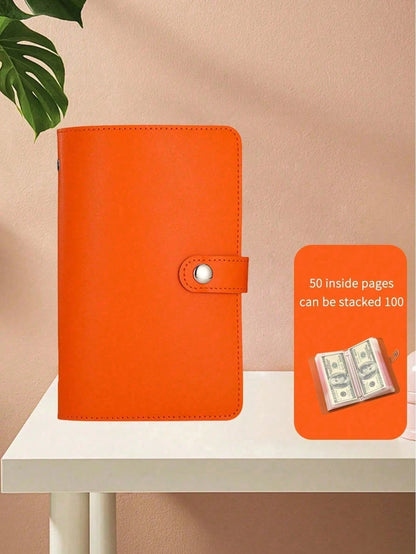 Large Capacity Cash Envelope Notebook With Banknote And Stamp Patterns, Envelope Challenge Binder, Envelope Savings Challenge Notebook, Envelope Savings Challenge Binder To Help You Achieve Your Savin