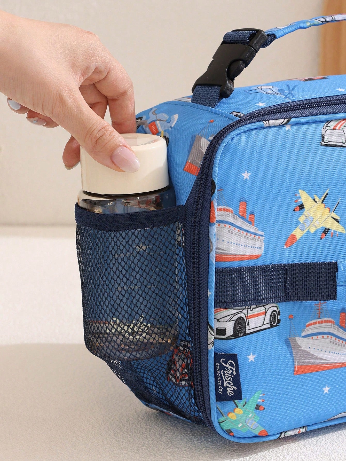 Large Capacity Insulated Lunch Bag, Leak-Proof Thermal Food Storage Bag, Leak-Proof And Washable, Vibrant Cartoon Pattern Design, Perfect For School, Office Or Picnic, Fun Lunch Box Cooler Bag, Waterp