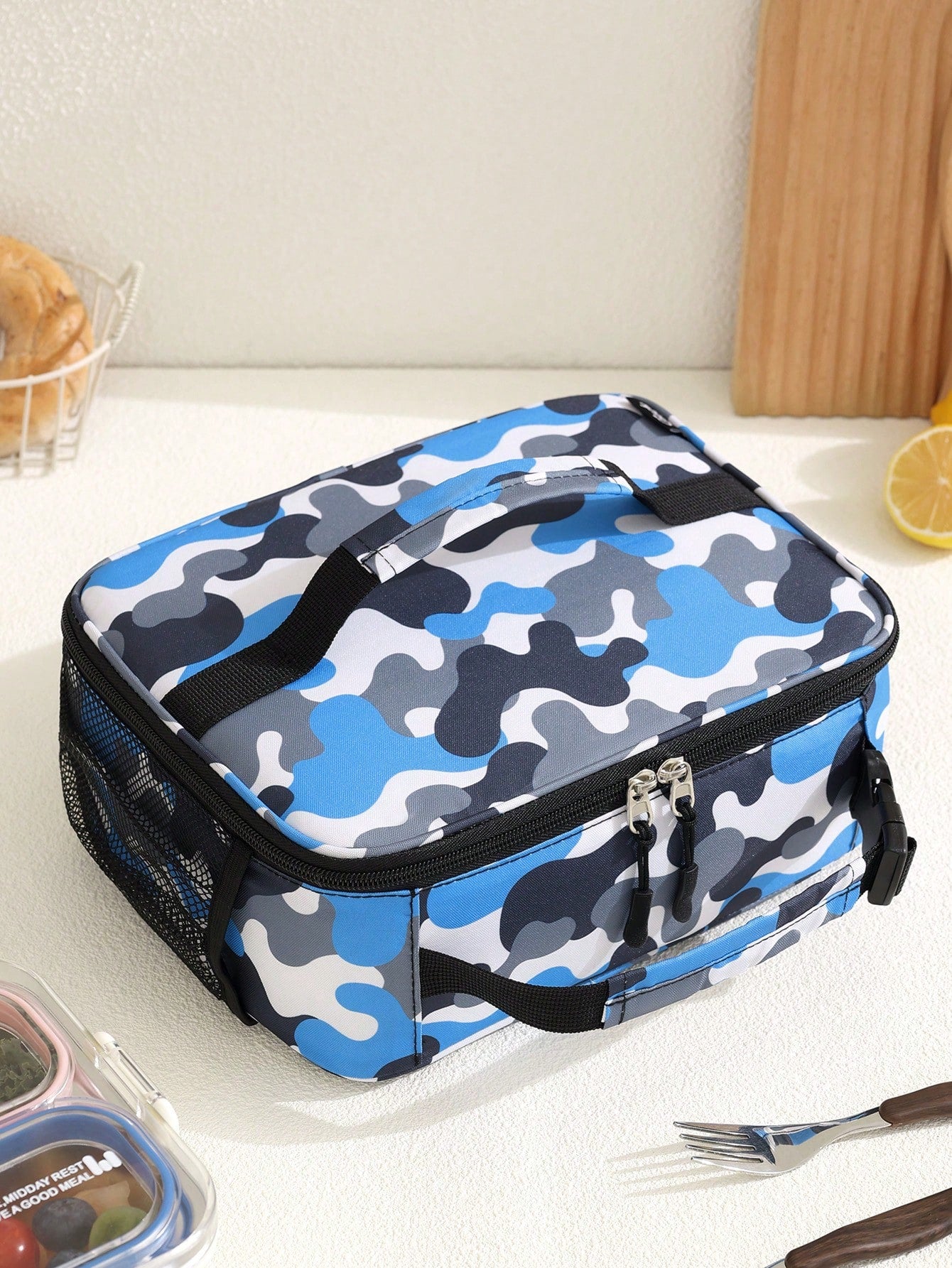 Large Capacity Insulated Lunch Bag, Leak-Proof Thermal Food Storage Bag, Leak-Proof And Washable, Vibrant Cartoon Pattern Design, Perfect For School, Office Or Picnic, Fun Lunch Box Cooler Bag, Waterp