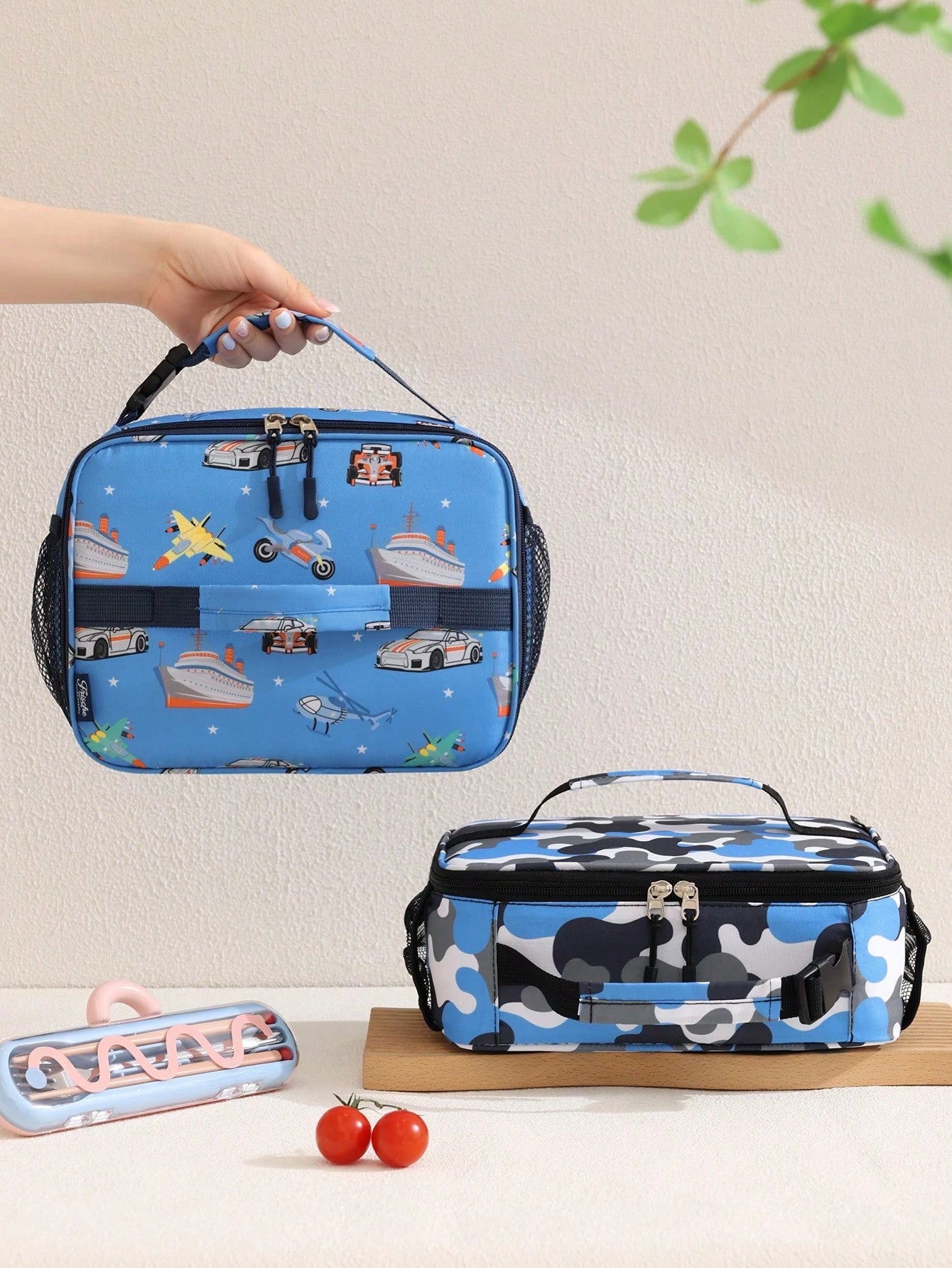 Large Capacity Insulated Lunch Bag, Leak-Proof Thermal Food Storage Bag, Leak-Proof And Washable, Vibrant Cartoon Pattern Design, Perfect For School, Office Or Picnic, Fun Lunch Box Cooler Bag, Waterp