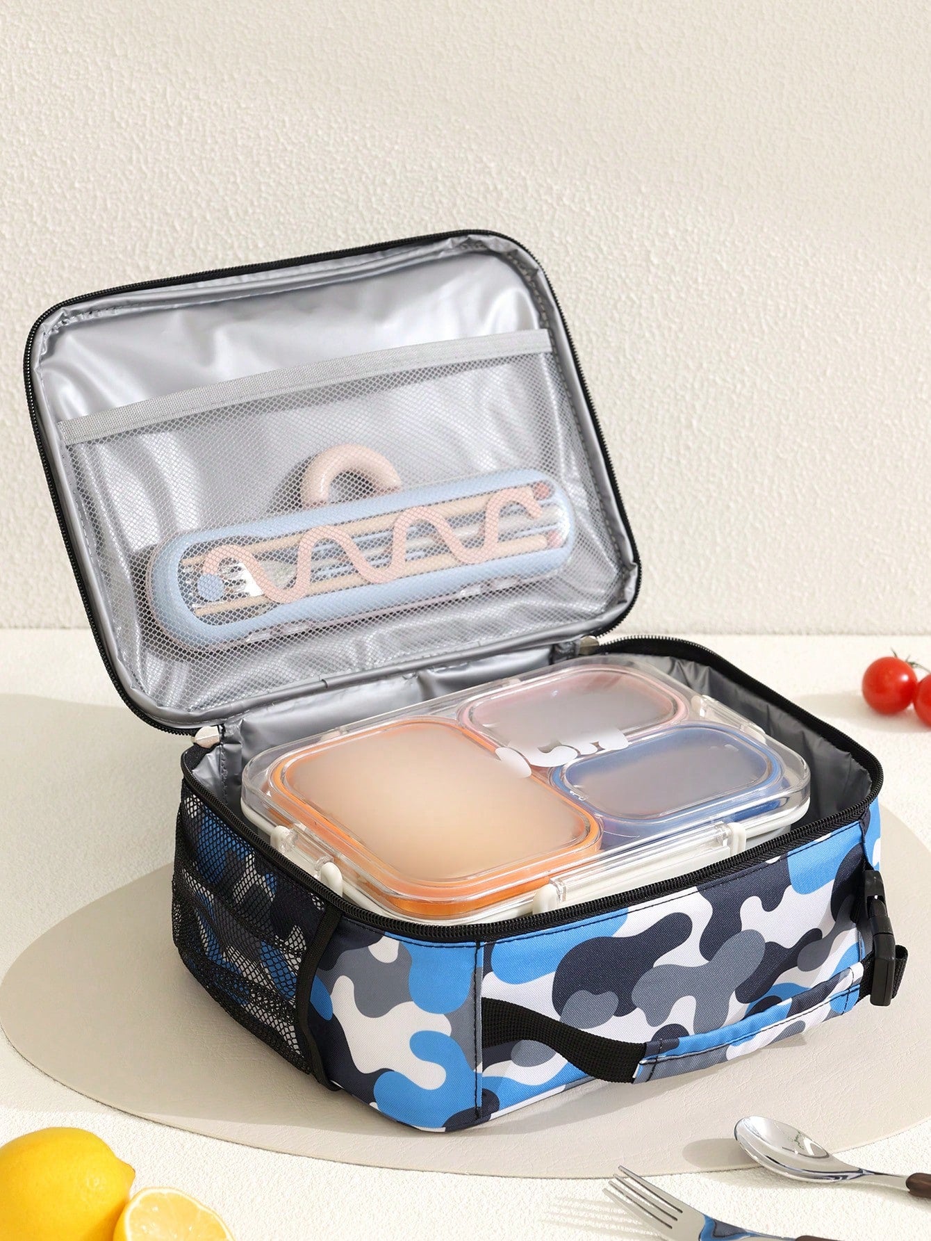 Large Capacity Insulated Lunch Bag, Leak-Proof Thermal Food Storage Bag, Leak-Proof And Washable, Vibrant Cartoon Pattern Design, Perfect For School, Office Or Picnic, Fun Lunch Box Cooler Bag, Waterp