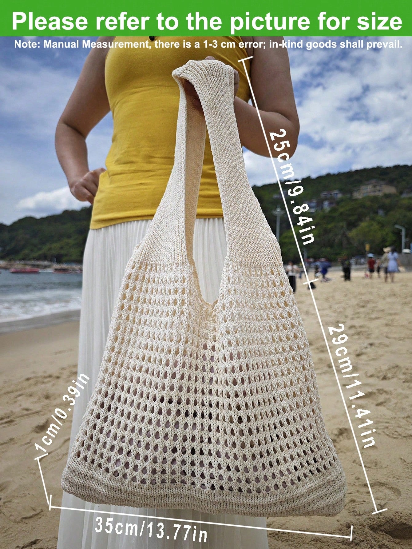 Large Capacity Student Summer Tote Bag, Women's Sand-Resistant Knitted Shoulder Bag, Vintage Hollow Floral Decor Supermarket Shopping Handbag, Back To School Crochet Woven Bag, Large Women's Handbag