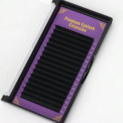 Lashine Classic Single Lash Extensions 0.05mm 0.07mm D Curl Single Lash Dense Row Mixed Length Soft & Lightweight Lash Tray