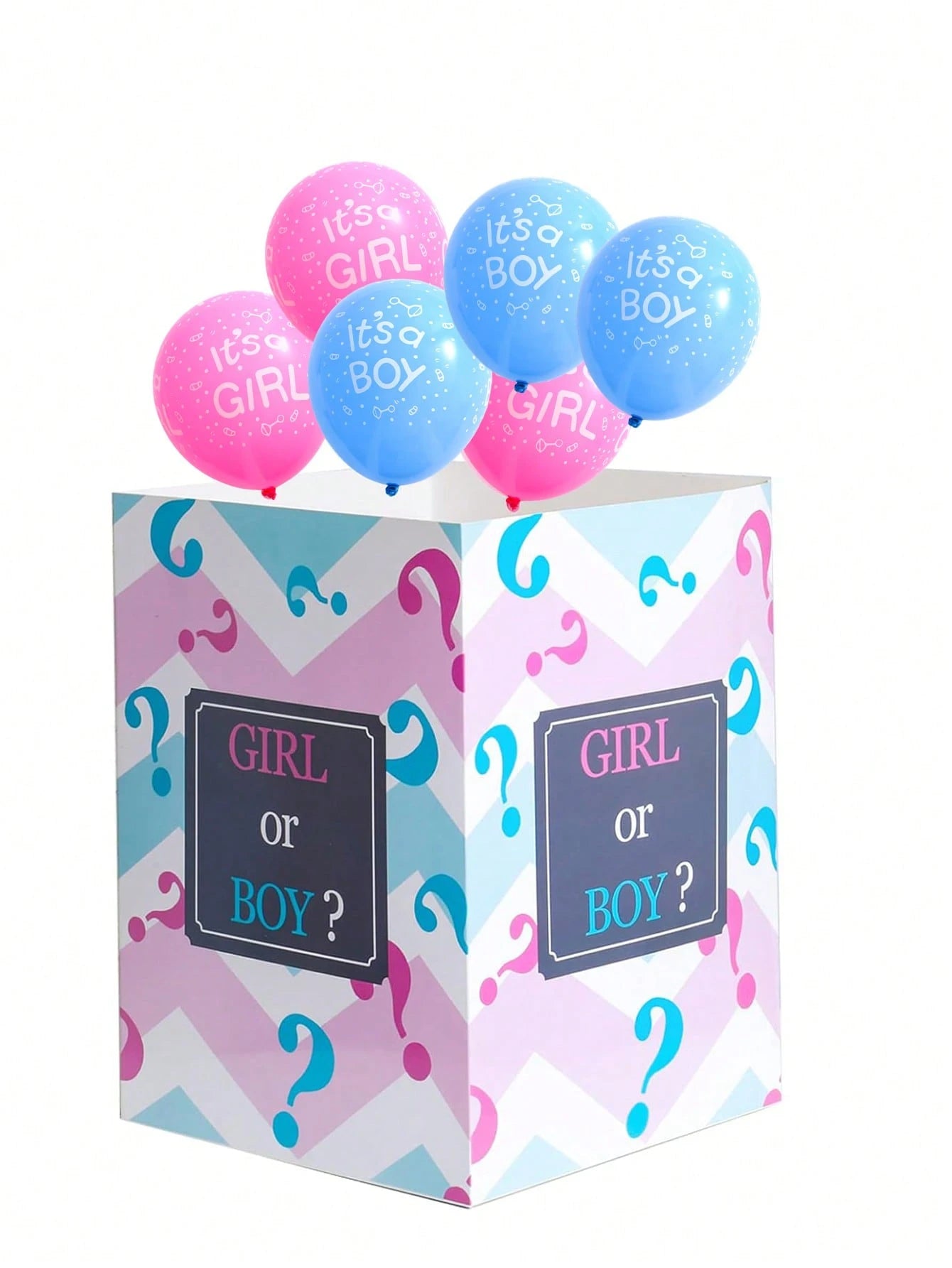 Latex Baby Balloon Release Box For Gender Reveal Decorations, Suitable For Baby Birthday Parties, Baby Showers, And Themed Parties