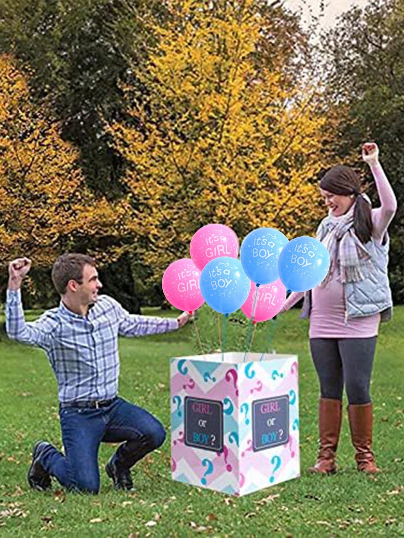 Latex Baby Balloon Release Box For Gender Reveal Decorations, Suitable For Baby Birthday Parties, Baby Showers, And Themed Parties