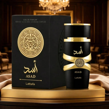 Lattafa Asad Eau De Parfum 100ml Luxury Oriental Spicy Woody Perfume For Men Long Lasting Fragrance Gift