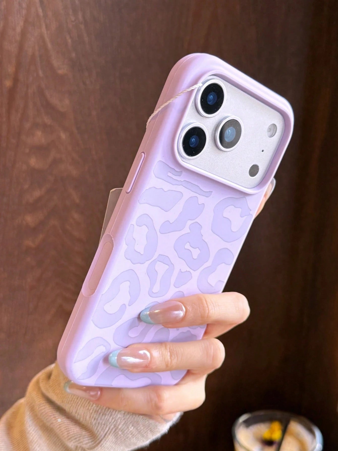 Lavender Purple Leopard Print Phone Case, Soft Matte Silicone, Shockproof Lens Protection, Full Coverage Compatible With IPhone 17 Pro Max 16 15 14 13 12 11, Soft Aesthetic