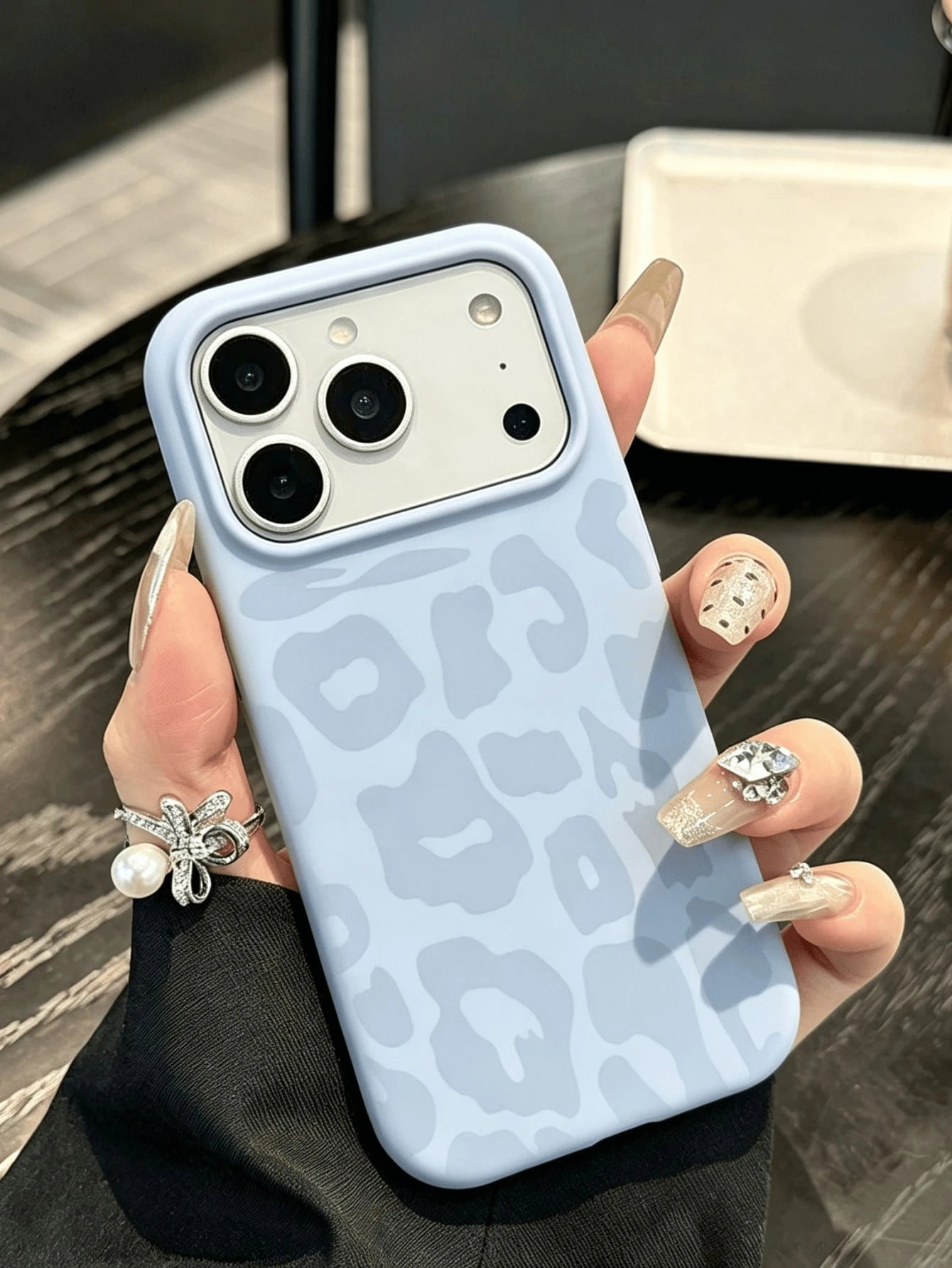 Lavender Purple Leopard Print Phone Case, Soft Matte Silicone, Shockproof Lens Protection, Full Coverage Compatible With IPhone 17 Pro Max 16 15 14 13 12 11, Soft Aesthetic