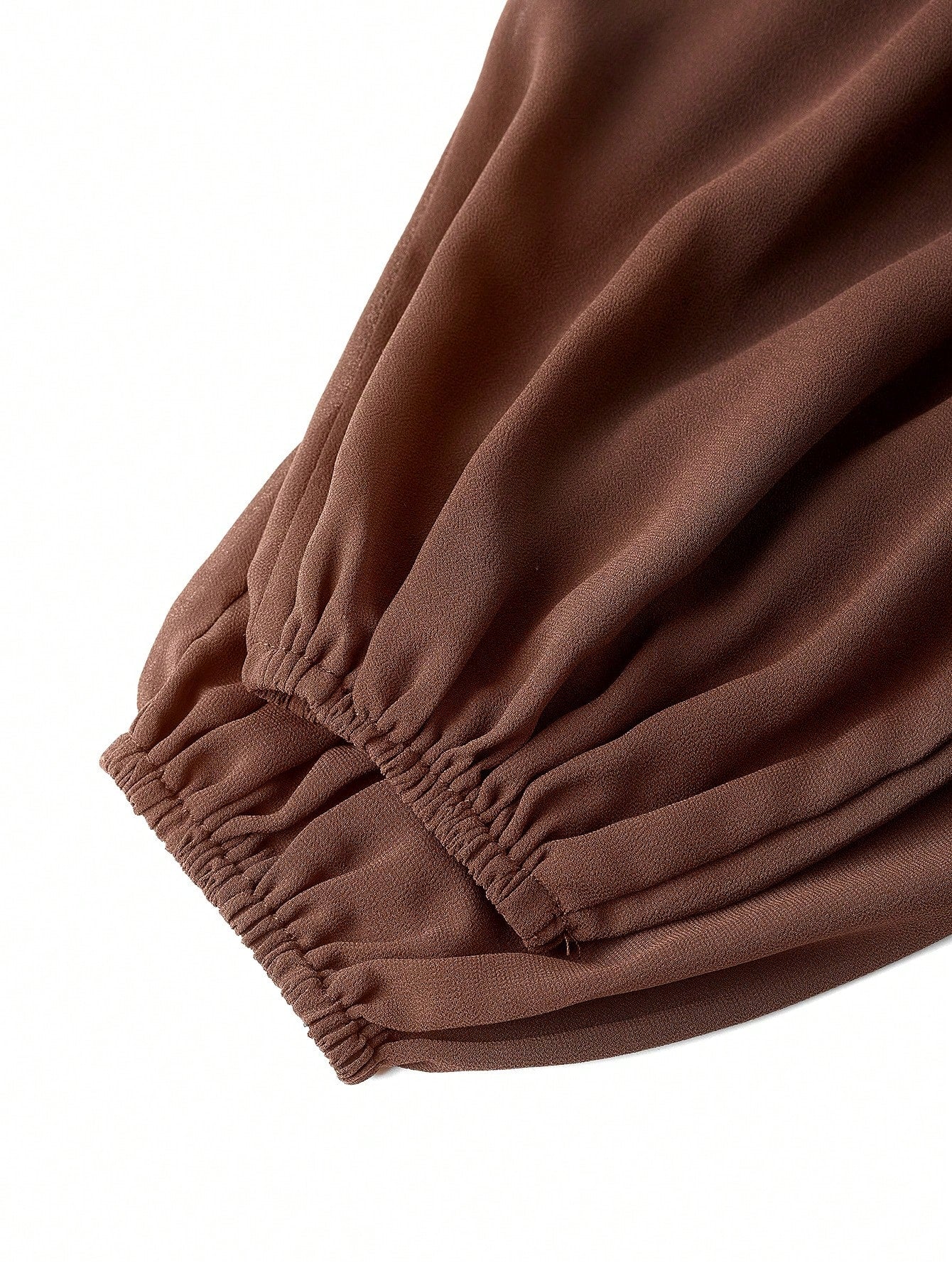 Lavishia Batwing Sleeve Ruffle Hem Romantic Elegant Dress, Suitable For Dates Dinner Bar Party, Autumn Outfit For Women All Shades Of Brown