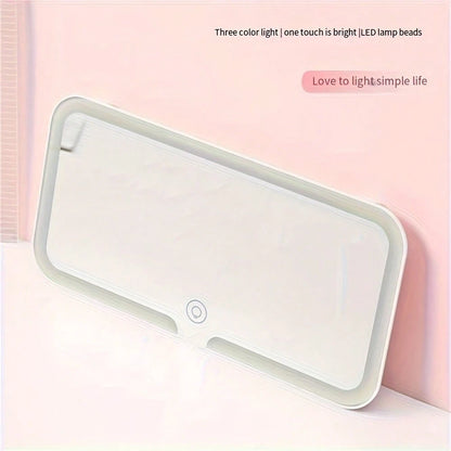 LED Car Vanity Mirror With Light- Adjustable Vanity Mirror With USB Rechargeable Battery, Portable And Foldable Design, 3 Light Modes, Compact Travel Mirror For Women, Men, And Teenagers- Car Sun Vi