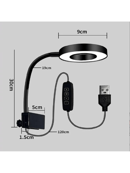 LED Clip-On Aquarium Light, 8W Waterproof USB Powered Fish Tank Light, 360° Flexible Adjustable Aquarium Light For Fish/Plants