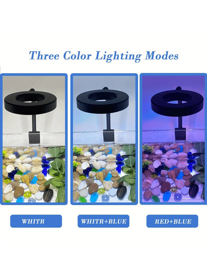 LED Clip-On Aquarium Light, 8W Waterproof USB Powered Fish Tank Light, 360° Flexible Adjustable Aquarium Light For Fish/Plants