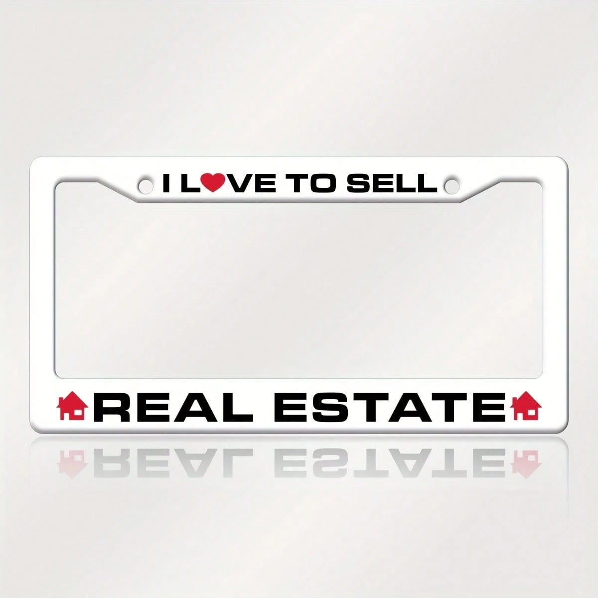 License Plate Frame| Real Estate Agent License Plate Holder, For Decorative Purposes Only, Not For Practical Use, Front License Plate Holder, Car Accessory With 2 Screw Holes, Suitable For 12 X 6inch