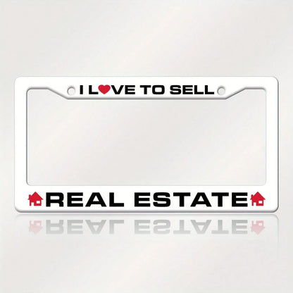License Plate Frame| Real Estate Agent License Plate Holder, For Decorative Purposes Only, Not For Practical Use, Front License Plate Holder, Car Accessory With 2 Screw Holes, Suitable For 12 X 6inch