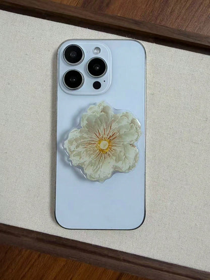 Lily Rose Flower Mobile Phone Stick-On Stand, Suitable For All Phones, Portable & Stable Desktop Phone Holder Compatible With IPhone, Android Phone, Gift For Birthday, Family, Friends Gifts Birthday P