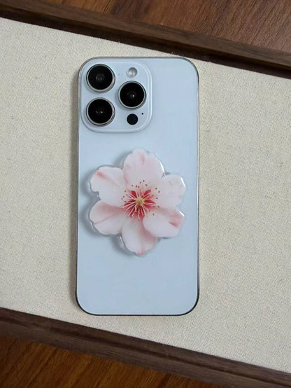 Lily Rose Flower Mobile Phone Stick-On Stand, Suitable For All Phones, Portable & Stable Desktop Phone Holder Compatible With IPhone, Android Phone, Gift For Birthday, Family, Friends Gifts Birthday P