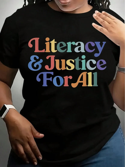 Literacy Justice For All Stop Book Banning Protect Librarian T-Shirt