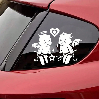 Little Angel And Little Devil Stickers, Double Stickers, Beautiful Car Decoration Stickers For Car Decoration, Home Decoration