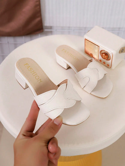 Little Girls' High Heel Sandals, Elegant Wedding And Occasion Shoes, Comfortable And Versatile, Suitable For Parties And Travel