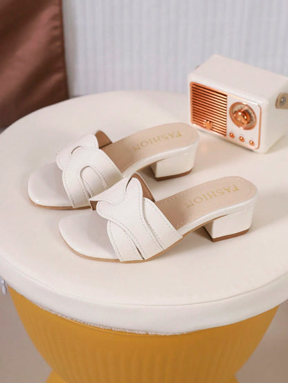 Little Girls' High Heel Sandals, Elegant Wedding And Occasion Shoes, Comfortable And Versatile, Suitable For Parties And Travel