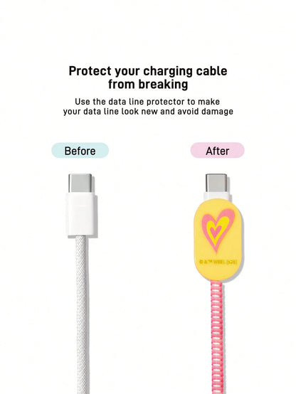 LOONEY TUNES X Data Cable Protector, Suitable For IPhone Charger, 4-Piece Set Of Mobile Phone Cable Protectors, Charger Protector (Excluding Data Cable)