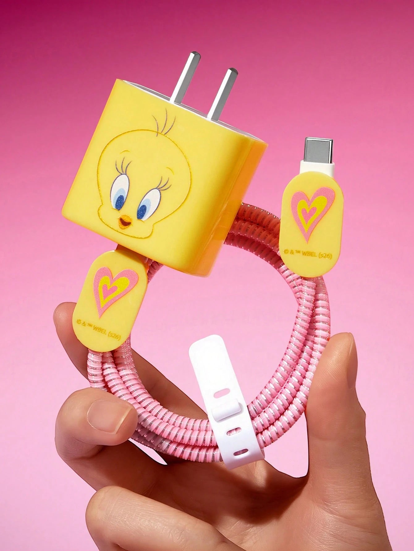 LOONEY TUNES X Data Cable Protector, Suitable For IPhone Charger, 4-Piece Set Of Mobile Phone Cable Protectors, Charger Protector (Excluding Data Cable)