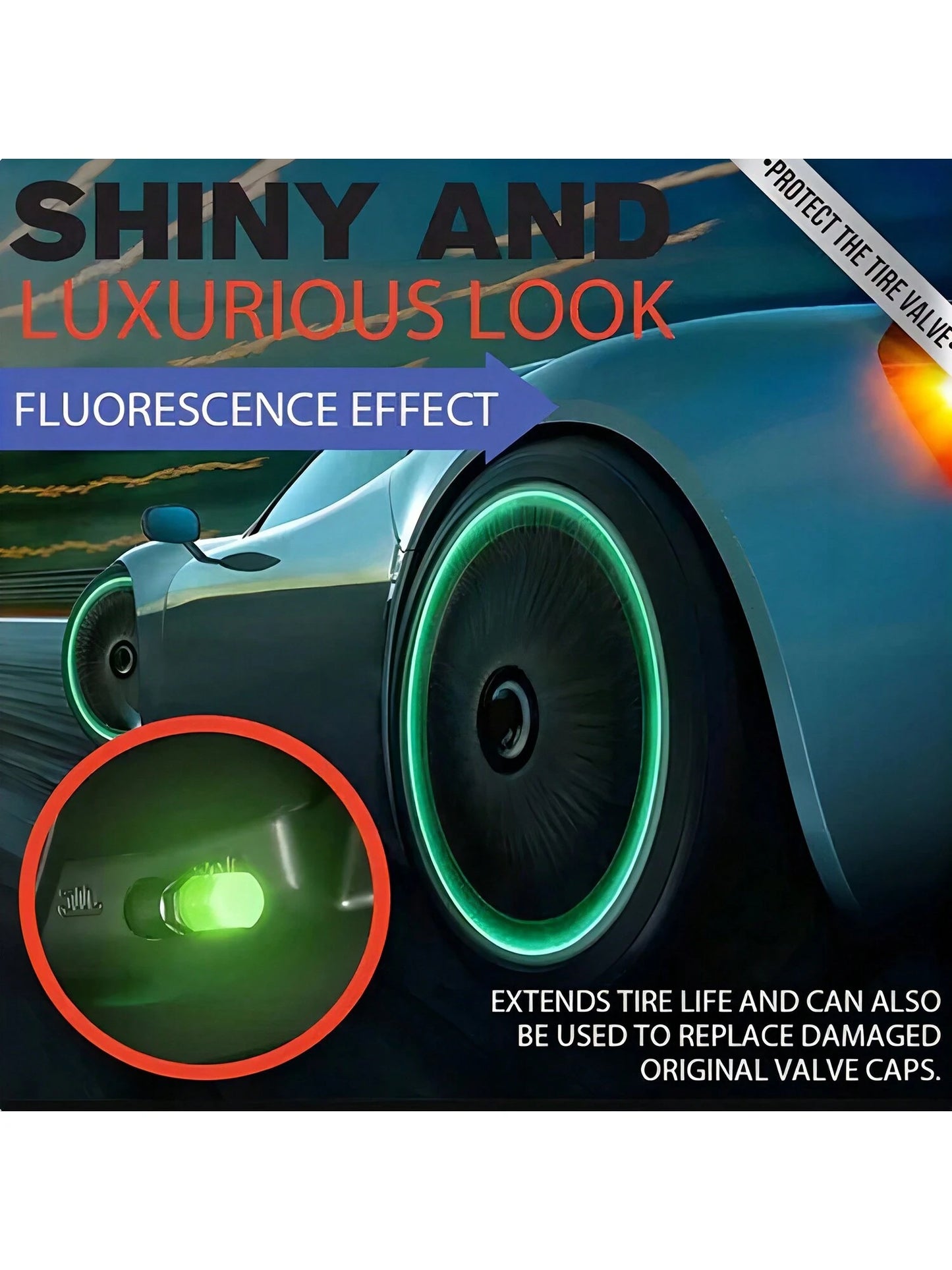 Luminous Car Tire Valve Cap