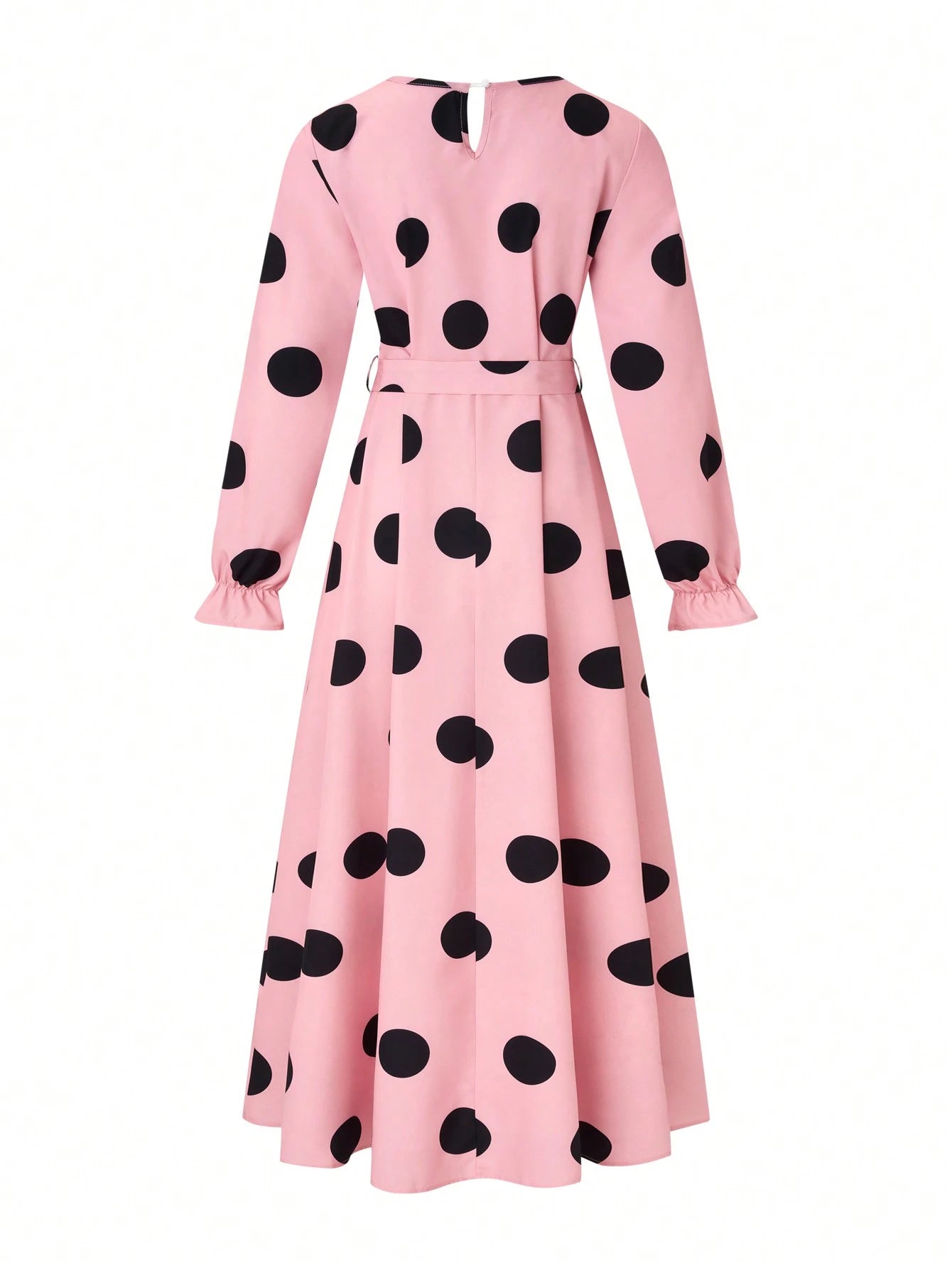 LUNE Women's Simple Polka Dot Printed Daily Dress Maxi Women Outfit Fall Cloth For Women