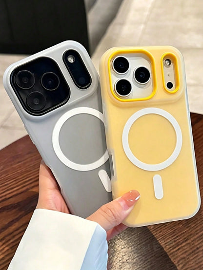 Luxury Matte Dopamine Magnetic Jelly Phone Case, Anti-Drop Protection, Magnetic Wireless Charging Protective Cover Compatible With Apple 16Pro Max/16/15Pro Max/15/11/12Pro Max/12/13/14/17 Pro Max Plus