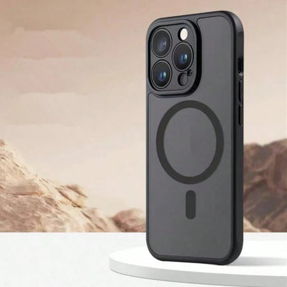 Luxury Matte Wireless Charging Shockproof Phone Case, Compatible With Apple 17/16/15/14/13/12/11 Pro Max S21 22 23 24 25 Plus 25 Ultra, With Semi-Transparent Armor Protective Cover