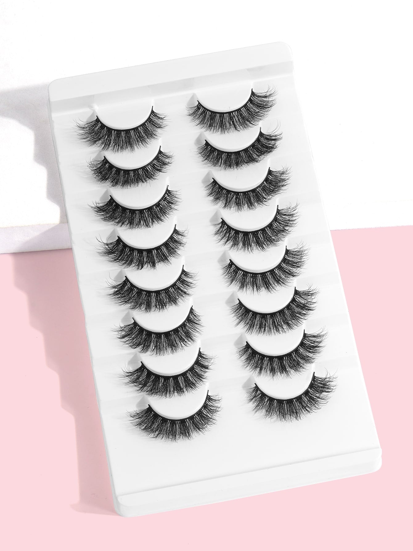 MAGEFY 8Pairs Of Natural Full False Eyelashes&1pc Disposable Eyelash Brush,Fluffy Slim For Everyday Use Manga Eyelashes, Travel Essentials Strip Lashes,Lashes,Eyelashes,Fake Lashes