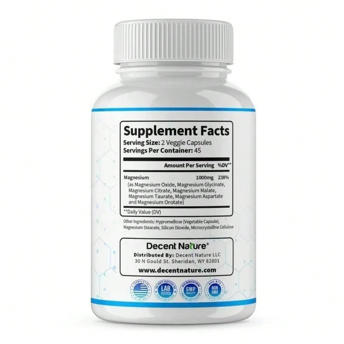 Magnesium Complex 7 Elemental Magnesium Supplement 1000mg – Magnesium Glycinate, Daily Use