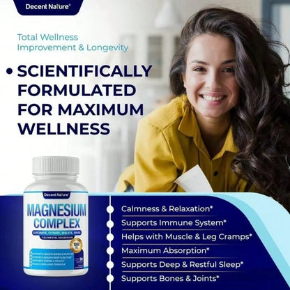Magnesium Complex 7 Elemental Magnesium Supplement 1000mg – Magnesium Glycinate, Daily Use