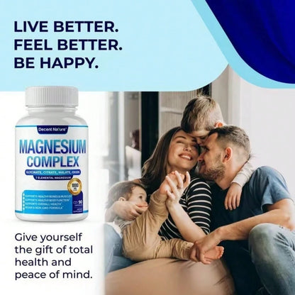 Magnesium Complex 7 Elemental Magnesium Supplement 1000mg – Magnesium Glycinate, Daily Use
