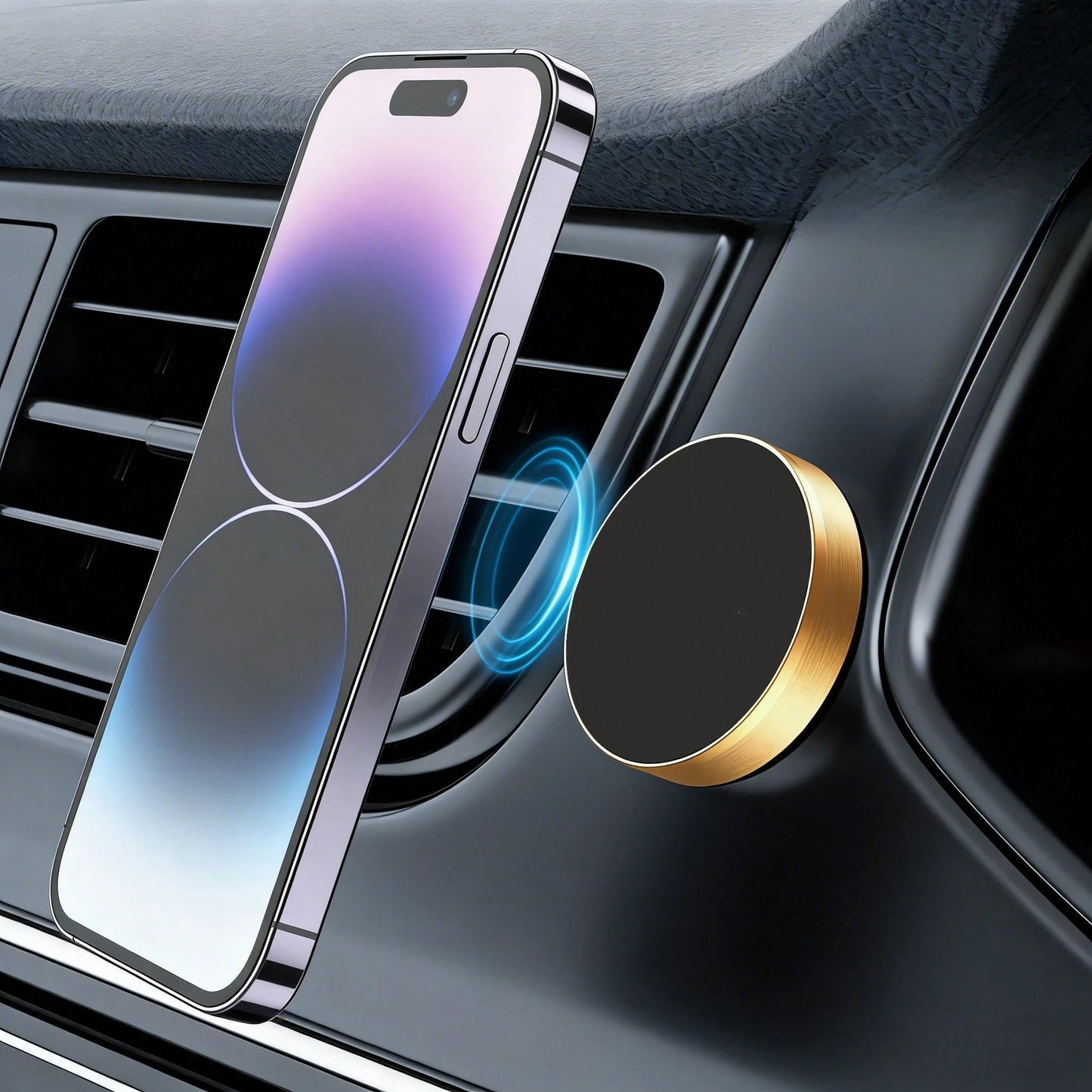 Magnetic Car Phone Holder, Adhesive Mount, No Drilling Required, Stable Suitable For Dashboard, Office Desk, Kitchen, Bedroom And More Scenarios