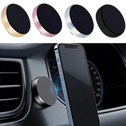 Magnetic Car Phone Holder, Adhesive Mount, No Drilling Required, Stable Suitable For Dashboard, Office Desk, Kitchen, Bedroom And More Scenarios
