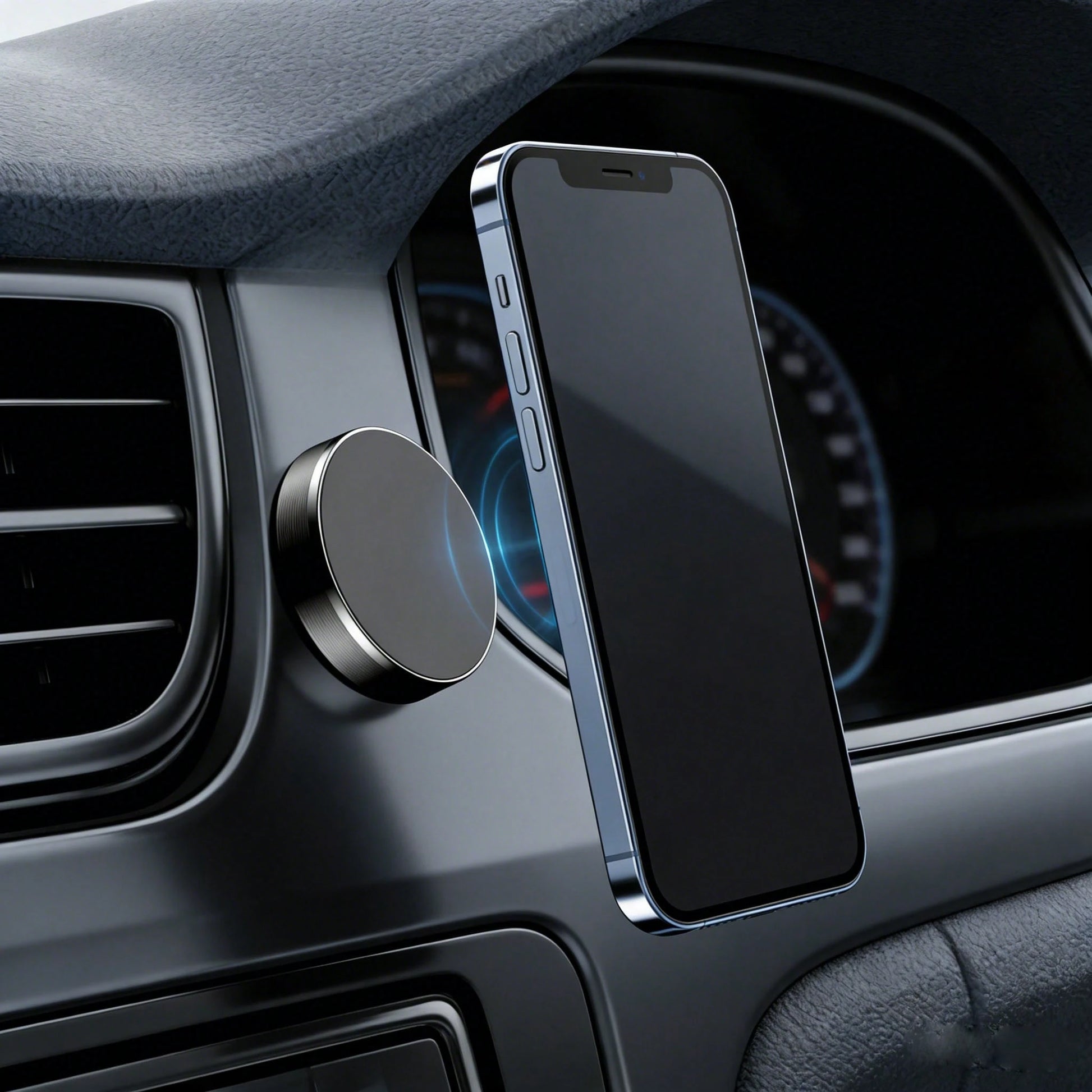 Magnetic Car Phone Holder, Adhesive Mount, No Drilling Required, Stable Suitable For Dashboard, Office Desk, Kitchen, Bedroom And More Scenarios